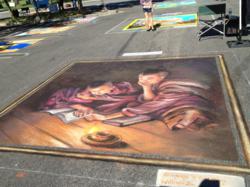 Fun with Chalk street painting